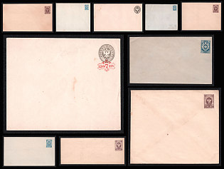 Russian Empire, Russia, Collection of  Postal Stationery Covers