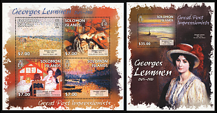 2013 Great Post Impressionists: Georges Lemmen, Solomon Islands, Souvenir Sheets