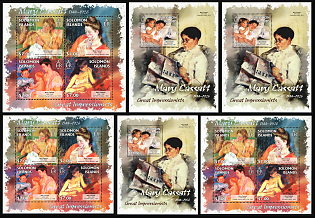 2013 Great Impressionists: Mary Cassatt, Solomon Islands, Souvenir Sheets
