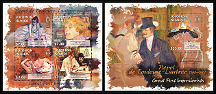 2013 Great Post Impressionists: Henri de Toulouse-Lautrec, Solomon Islands, Souvenir Sheets