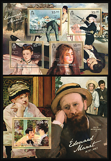 2013 The 180th Anniversary of Edouard Manet, Solomon Islands, Souvenir Sheets