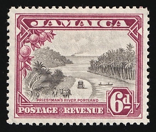 1932 6d Jamaica, British Colonies, Priestman's River, Portland
