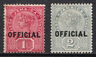 1890-91 Jamaica, British Colonies, Queen Victoria, Official Stamps
