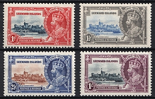 1935 Leeward Islands, British Colonies, Silver Jubilee, Complete Set
