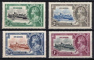 1935 St. Lucia, British Colonies, Silver Jubilee, Complete Set
