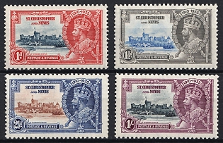 1935 St. Christopher and Nevis, British Colonies, Silver Jubilee, Complete Set