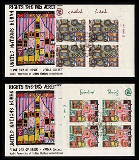 1983 Switzerland, Swiss Confederation, (United Nations Office at Geneva) 'Human Rights 1948-1983' Commemorative First Day Covers Collection, Thematic Group