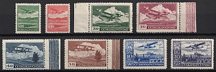1930 Czechoslovakia, Airmail, Complete Set, Margins