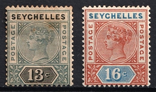 1890-92 Seychelles, British Colonies, Queen Victoria, Die I