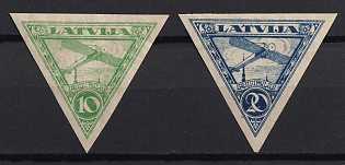 1921 Latvia, Type B, Airmail, Complete Set