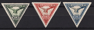 1932 Latvia, Type A, Airmail, Complete Set