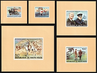 1975 100th Birth Anniversary of Winston Churchill. Republic of Upper Volta (Burkina Faso), Complete Set