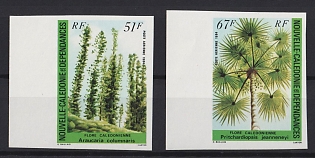 1984 Flora, New Caledonia, Airmail, Imperforate Variety, Margins