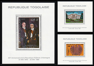 1989 40th Anniversary of the Federal Republic of Germany, Togolese Republic, Souvenir Sheets