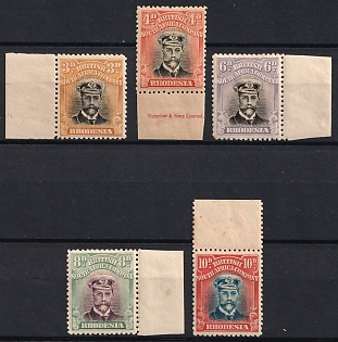 1918-21 Southern Rhodesia, British Colonies, King George V, Perforation 14, Margins