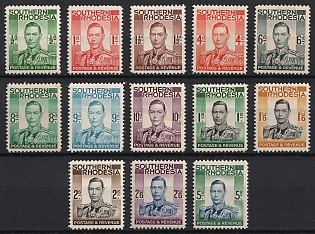 1937 Southern Rhodesia, British Colonies, King George VI, Complete Set