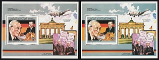 1991 400f Konrad Adenauer, Anniversaries and Events, Federal Islamic Republic of the Comoros, Souvenir Sheets