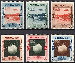 1934 Eritrea, Italian Colonies, Complete Set, Airmail Stamps