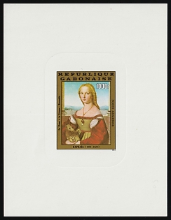 1983 1000fr Paintings by Raphael, Gabonese Republic, Airmail, Proof Sunken Sheetlet
