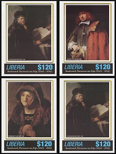 2006 Paintings by Rembrandt, Republic of Liberia, Imperforate Souvenir Sheets