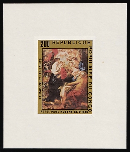 1978 200fr The 400th Anniversary of the Birth of Rubens, Republic of the Congo, Imperforate Proof Sheetlet