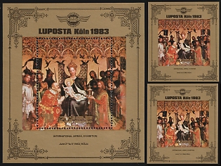 1983 International Airmail Exhibition 'Luposta Koln', Democratic People's Republic of Korea, Perforated Souvenir Sheets