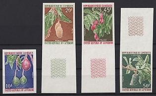 1973 Native Fruits, Republic of Cameroon, Imperforate Variety, Margins