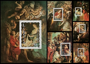 1984 Masterpieces of Peter Paul Rubens, Republic of Liberia, Souvenir Sheets