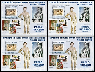 2009 Exhibition at the Musee Granet in Aix-en-Provence: Picasso and Cezanne, Democratic Republic of Sao Tome and Principe, Souvenir Sheets