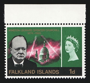 1966 1d, Churchill Commemoration, Falkland Islands