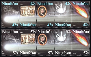 1986 Halley's Comet, Island Niuafoou, Kingdom of Tonga, Strips of Five, Complete Set