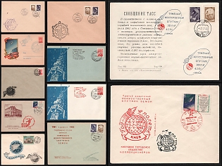 1958-62 Artificial Satellites of the Earth, Soviet Union, Space Exploration, Group of Commemorative Covers with Club Cachets