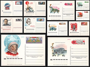 Soviet Union, Space Exploration, Airmail, Group of Postcards