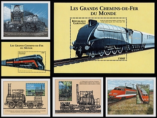 2000 Locomotives of the World, Gabonese Republic, Souvenir Sheets