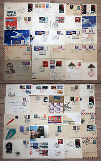 1965-66 (Aug - Apr) Space Exploration, Soviet Union, Collection of Commemorative Covers and Postcards