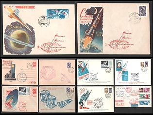 1963 (Jun) The First Woman in Space, V. Tereshkova, ‘Vostok 5’ and ‘Vostok 6’ Joint Mission, Soviet Union, Space Exploration, Group of Commemorative Covers