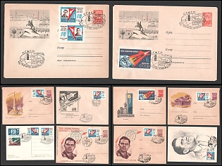 1963 (Aug) 1st Anniversary of the ‘Vostok 3’ and ‘Vostok 4’ Joint Flight, Soviet Union, Space Exploration, Group of Commemorative Covers and Postcards