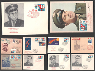 1963 (Aug) 1st Anniversary of the ‘Vostok 3’ and ‘Vostok 4’ Joint Flight, Soviet Union, Space Exploration, Group of Commemorative Covers and Postcard