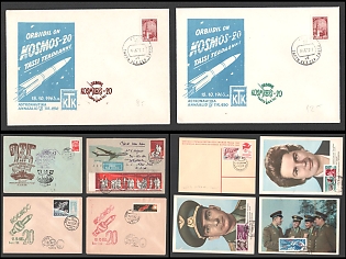 1963 (Aug - Oct) Soviet Union, Space Exploration, Group of Commemorative Covers and Postcards
