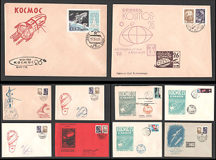 1964 (Feb - Mar) Launch of ‘Cosmos 25’ and ‘Cosmos 26’, Soviet Union, Space Exploration, Group of Commemorative Covers