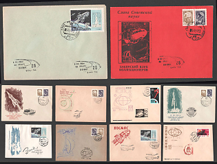 1964 (Mar - Apr) Soviet Union, Space Exploration, Group of Commemorative Covers