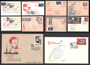 1964 (Apr) 'Cosmonautics Day’, Soviet Union, Space Exploration, Group of Commemorative Covers and Postcards