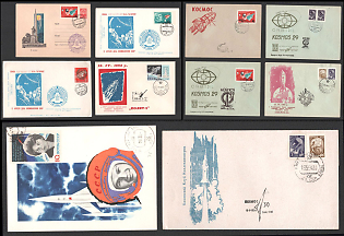 1964 (Apr - May) Soviet Union, Space Exploration, Group of Commemorative Covers and Postcards