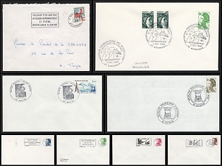 1967-86 Philatelic Envelopes, France, Space Exploration, Group of Commemorative Covers with Pictorial Cancellations