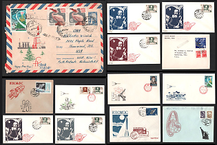 1964 (Nov - Dec) Soviet Union, Space Exploration, Group of Commemorative Covers