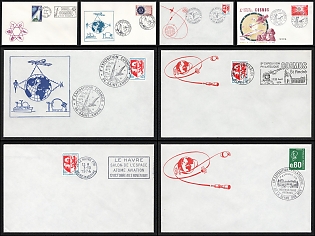 1972-75 Philatelic Exhibition 'Space', France, Space Exploration, Group of Commemorative Covers with Pictorial Cancellations