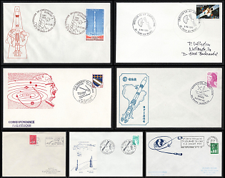 1975-85 Philatelic Exhibition 'Space', France, Space Exploration, Group of Commemorative Covers with Pictorial Cancellations
