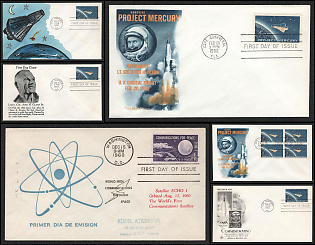 1960-62 John Glenn's First Successful Orbital Flight, United States, Space Exploration, Group of First Day Commemorative Covers