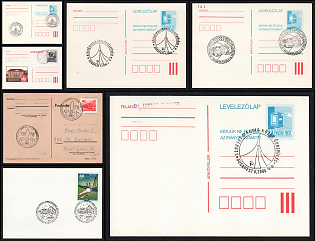 1975-81 Hungary, Space Exploration, Group of Commemorative Postal Stationery Postcards