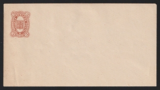 1889 3k Ostersk Zemstvo Postal Stationery Cover, 141 x 76 mm, Watermark \\\ angle 31°, 6 lines per 1 cm with transverse stripes every 25 mm, Paper 0.069-0.072 mm